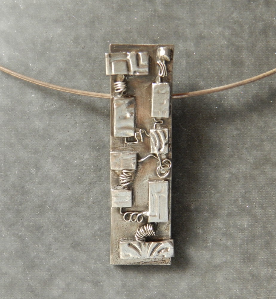 Fine Silver Circuit Pendant