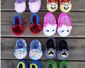 Booties and Slippers In 8 Different Sizes and Styles Crochet Pattern PDF - INSTANT DOWNLOAD.