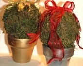 Custom Short Topiary Favors - Escort/Place Card Holders