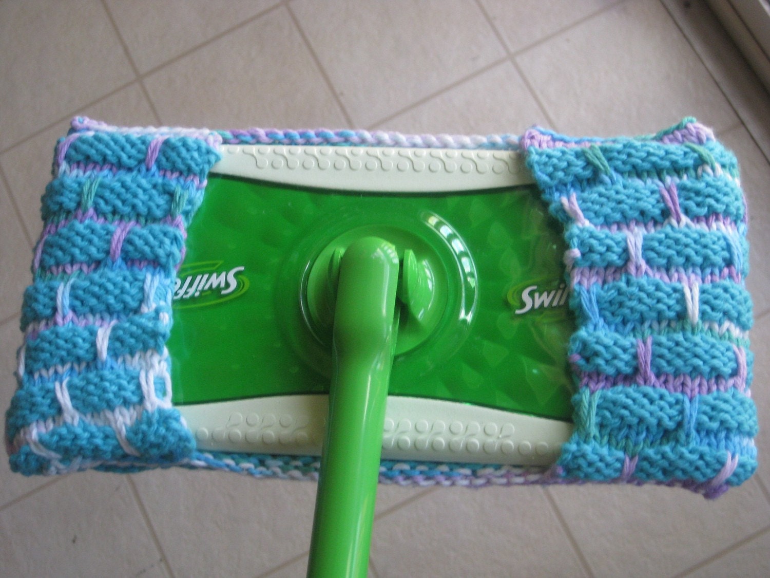 Swiffer Cover sweeper mop cover pad, reusable wet or dry, eco friendly reusable 100 percent cotton hand knit Colors ARE Customizable