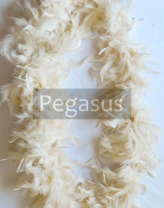 IVORY turkey feather boa (1 Yard) for hats, headdress, girls feather dresses, children dress up, and home decor
