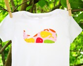 PREPPY WHALE in Pink Appliqued Onesie Bodysuit Great Baby Shower Gift