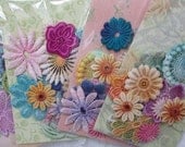 Rainbow Color Lace Trims - Hand Dyed Venise Lace Flower Top Pack