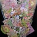 Crazy Quilt Shabby Chic Venise Lace Trim Embellishment Hand Dyed Applique Motif Vibrant Rainbow Crazy Quilt Kit