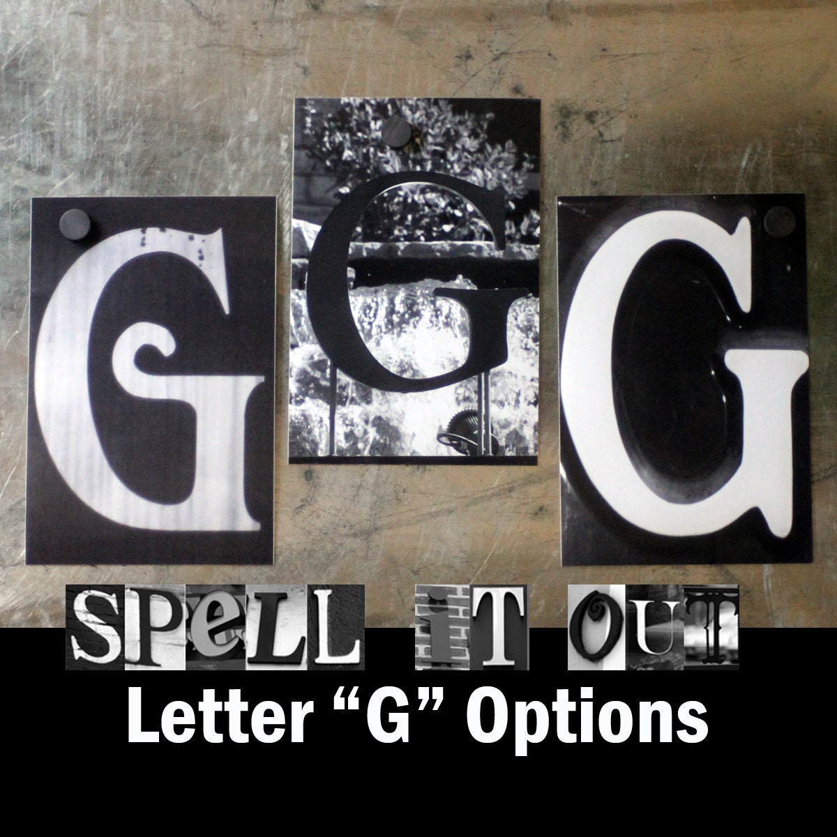 Alphabet Art Letter G Options by Spell It Out