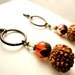 Berry Tree - Seed, Red Glass, Clear Glass, Copper, Hoop, Spring, Earrings