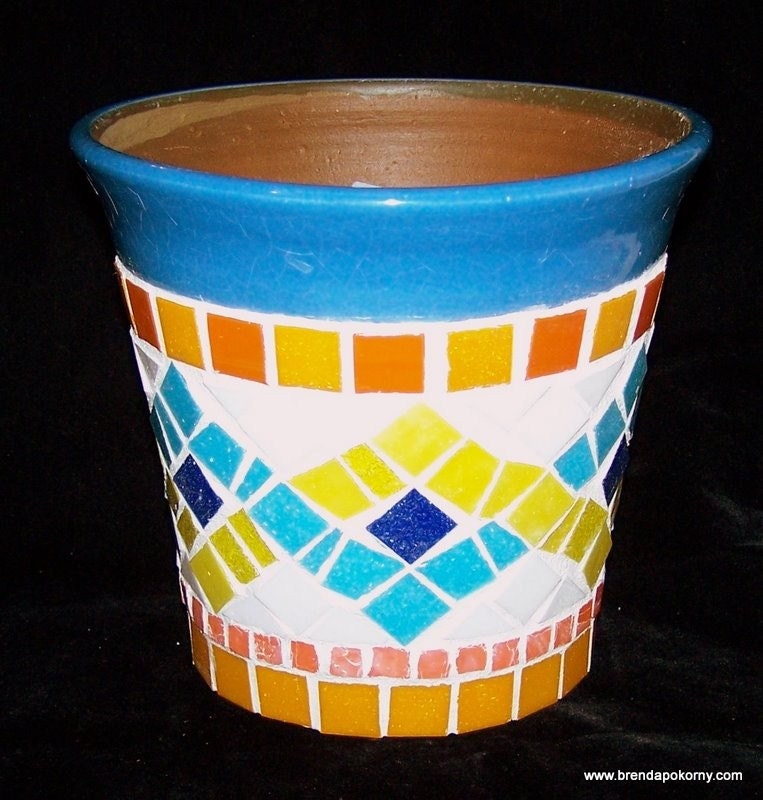 Mexicana Mosaic Planter Flowerpot