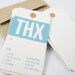 Reserved for ahmissirlian: 20 Aqua Luggage Tag Thank You Cards & Envelopes, Multipurpose Humorous