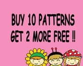 Buy 10 Patterns Get 2 More Free