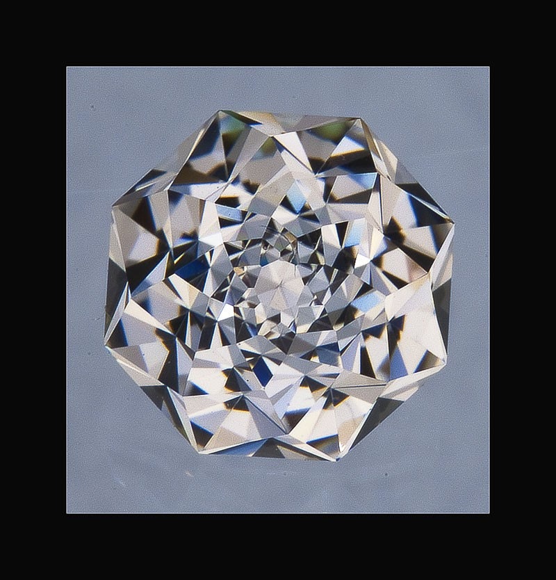 White Sapphire ROSE PETAL Cut  Alternative Engagement Stone