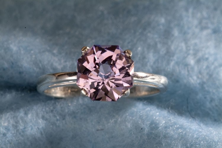 Amethyst  Rose Petal Cut  Alternative Engagement  Ring