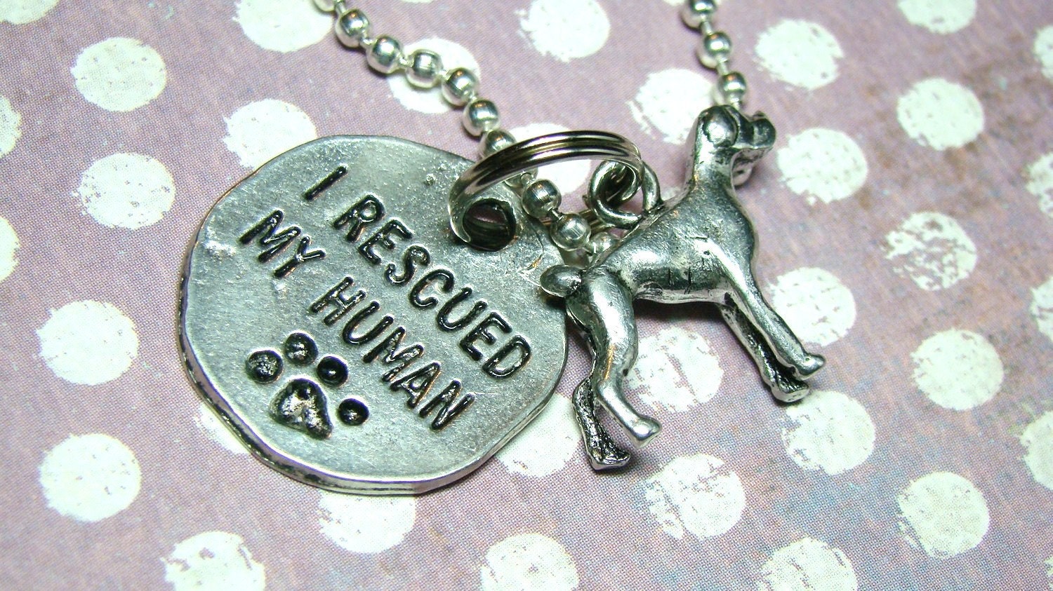 100 PERCENT DONATION Boxer Dog Charm Necklace for Animal Rescue