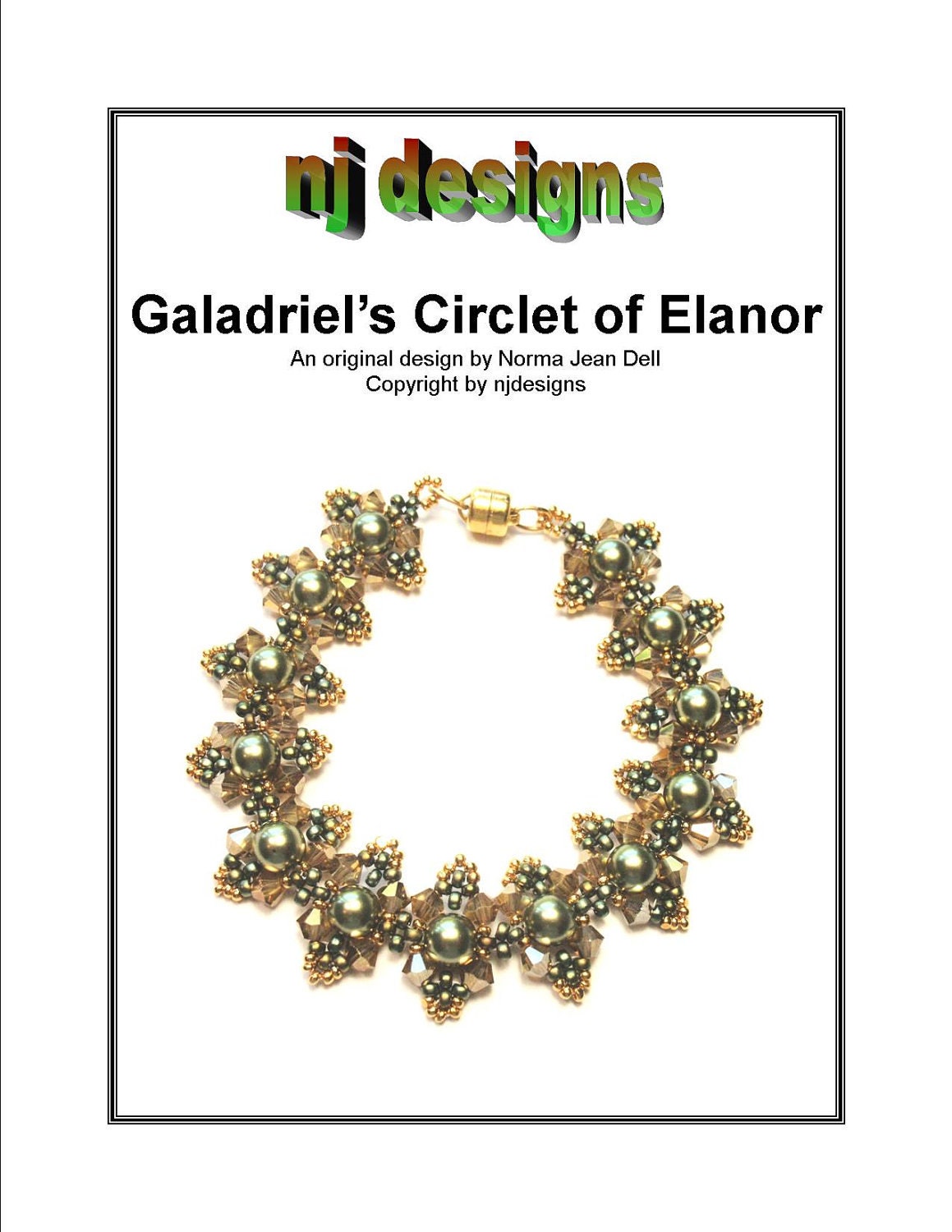 Instructions for Galadriel's Circlet of Elanor - Beading tutorial