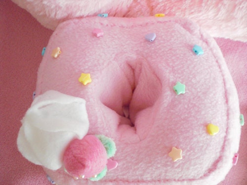 Strawberry/Vanilla Cake Cellphone/Music Electronics Plush Plushie Holder Kawaii Cute Fairy Kei Decora Deco OTT Sweet Lolita Girly Room Decor