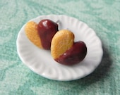 Chocolate dipped heart cookie post earrings