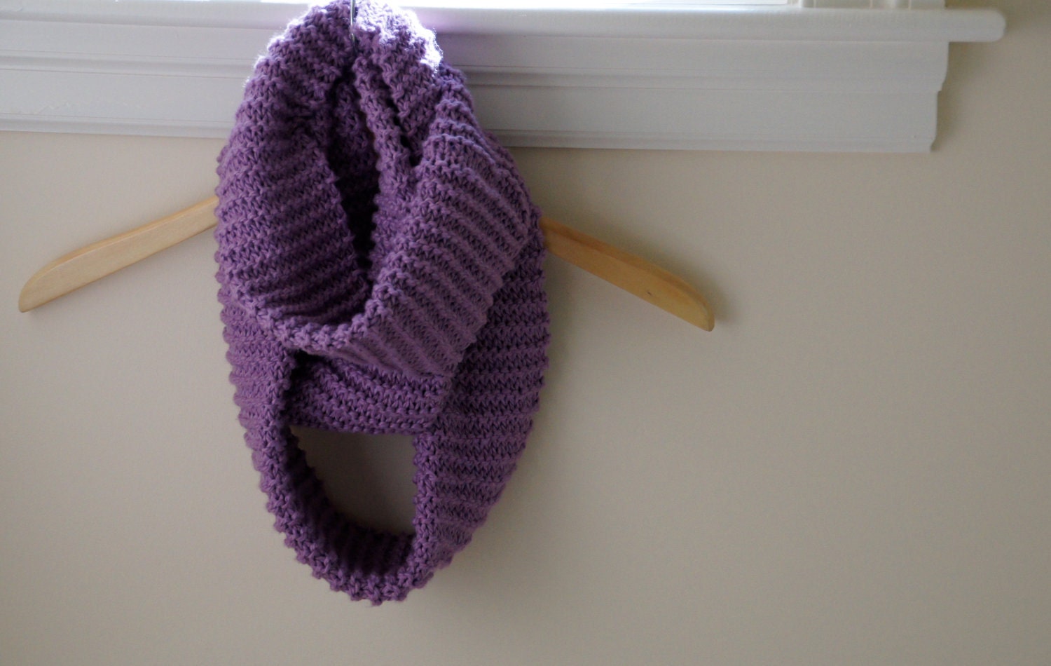 Violet Infinity Scarf in Organic Cotton (Ready to Ship)