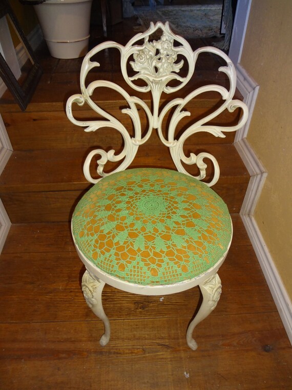 Ivory iron vanity chair. RESERVED