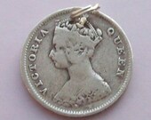 1900 Victorian Silver Coin Charm Hong Kong