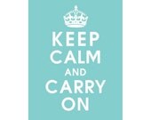 Keep Calm and Carry On, 5x7 Print (Hope Diamond Blue) Purchase 3 and get 1 FREE