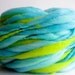 Super bulky handspun rainbow yarn in hand dyed merino wool - 64 yards