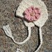 Solid Cream Organic Baby Girl Earflap Hat with Interchangeable Flowers