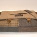 Messenger Bag Laptop Sleeve,Trunk Latch,Recycled Suit Coat