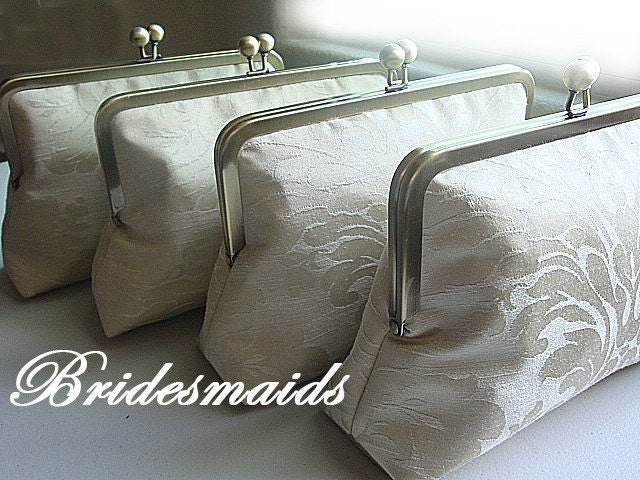 Bridesmaids Custom Purses Bags Clutches - Personalized Bridesmaids Gift Set - Customize Your Wedding Bridal Clutch Bag Purse