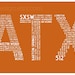 ATX Dictionary (Burnt Orange 11 x 17 Austin, Texas Poster)