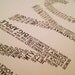 NYC Dictionary Mini Print (7 x 5 New York City Word Cloud Print in Dove Gray and Navy)