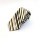 Men's Tie - Yellow and Grey Stripe - Charcoal and Citron Stripped Necktie