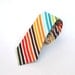 Men's Tie - Multicolor Stripe - Brown, Red, Orange, Blue, Green, Yellow, and White