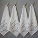 Linen Napkins- Organic- Screen Printed- Pussy Willow Design- Set of Four- Hostess Gift