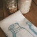 Mason Jars Tea Towel-Organic Linen- Dish Towel- Hand Screen Printed