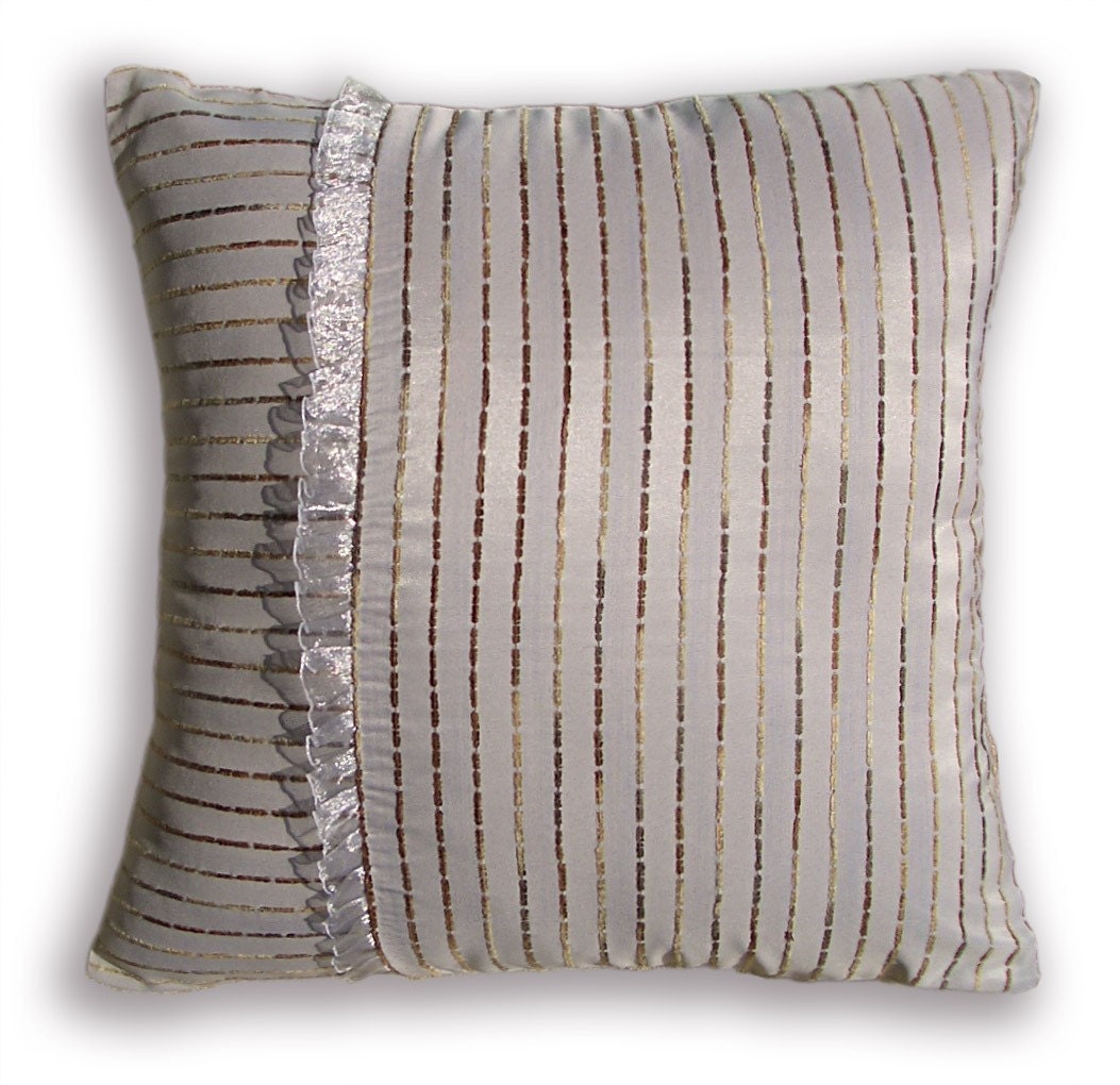 Gray Chocolate Decorative Throw Pillow Cover 16 inch in  CYNTHIA CUSHION