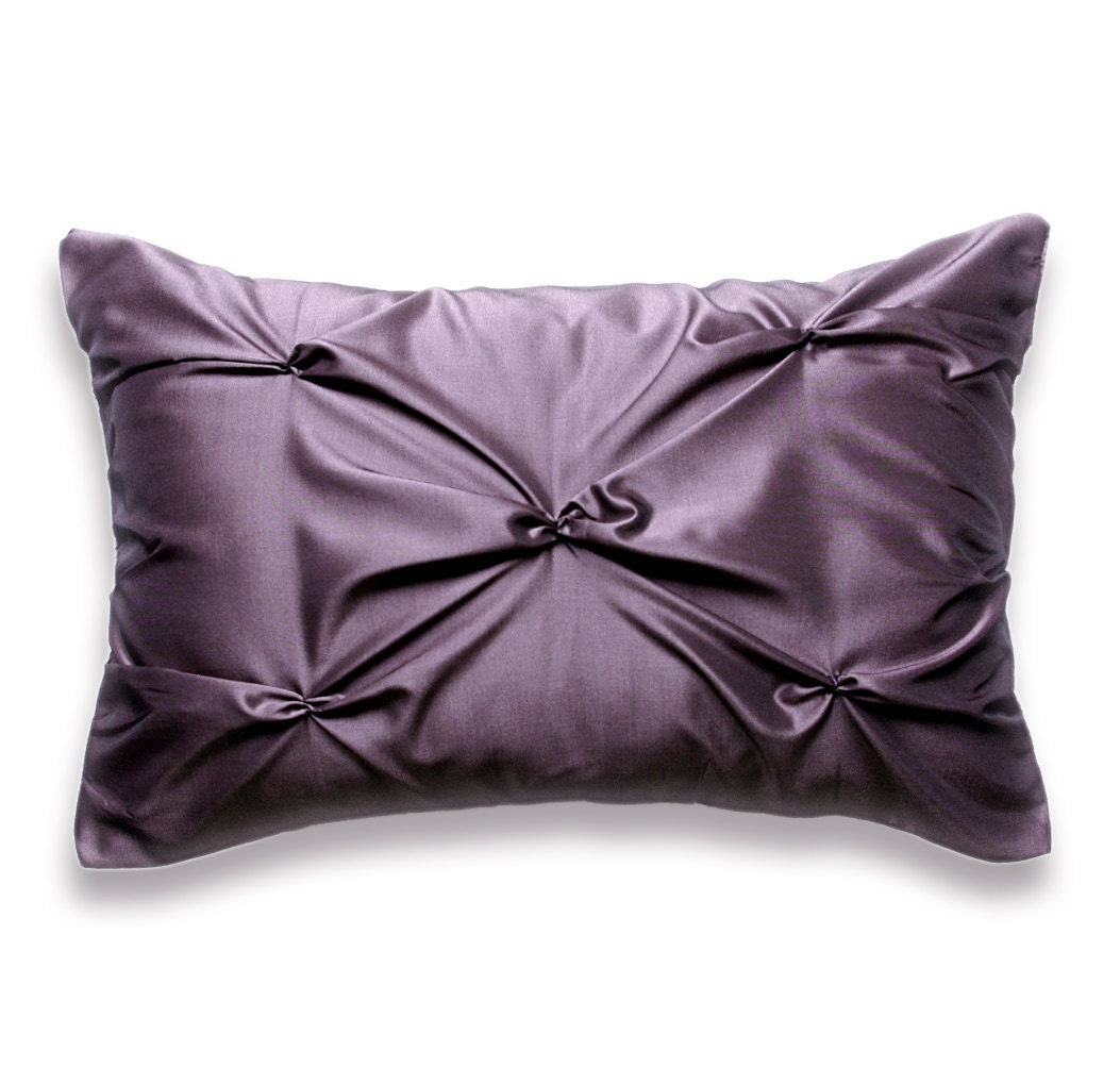 Decorative Lilac Purple Lumbar Pillow Case 12 x 18 in NIA DESIGN