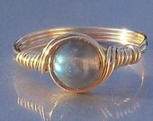 Labradorite Ring- Custom Sized in 14k Gold Filled Wire Wrapped