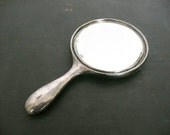 Victorian Hand Mirror with Beading