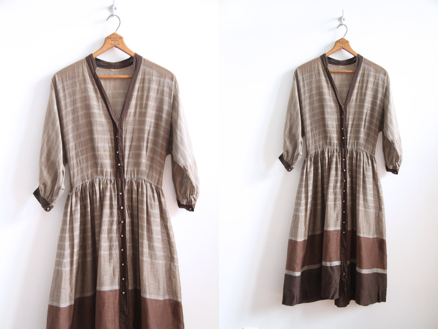 40s Day Dress - Sheer Fog
