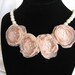 KATYA Necklace - FREE SHIPPING Pearl Strand with Rosettes Bloom