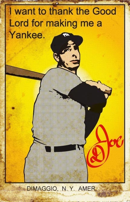 Joe DiMaggio Print 11x17 - Famous Seniors