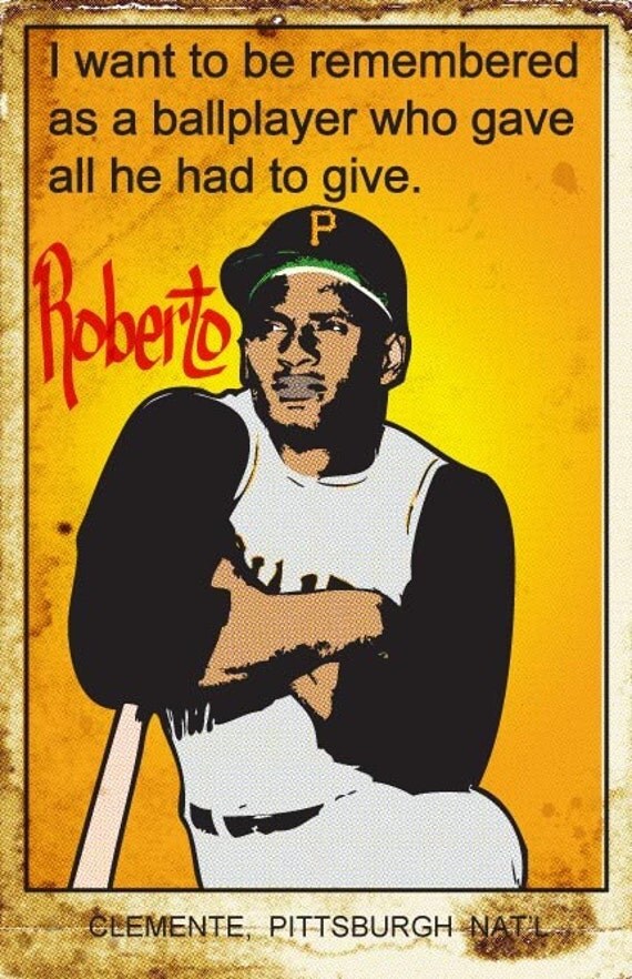 Roberto Clemente Print 11x17 - Famous Seniors