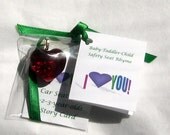 I Heart You Key Charm Baby Toddler Booster New Parent Favor .5x.5x.5" Heart