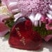 Wedding Romantic Gift Ruby Red Glass Heart for Fun Love Game 1.5x1.5x.5" 1.6oz