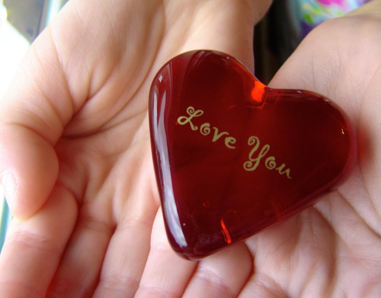 Discover the Magic of Love Notes Ruby Red Glass Heart