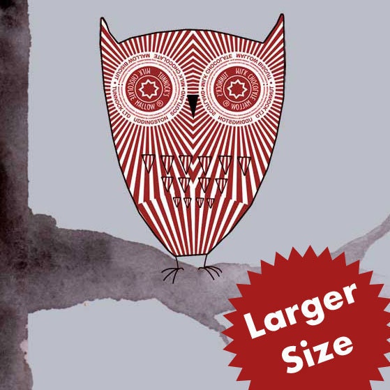 Larger Size Teacake Owl Print