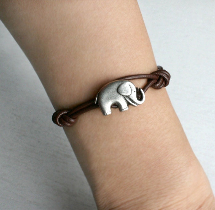 Elephant Leather  Bracelet (13 colors to choose)
