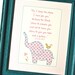 I know the plans I have for you SCRIPTURE  Lavender, Turquoise & Green elephant ART PRINT 8x10 Personalized