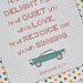 Mighty to Save SCRIPTURE  Turquoise, Red, Yellow, Green Vintage Car ART PRINT 8x10