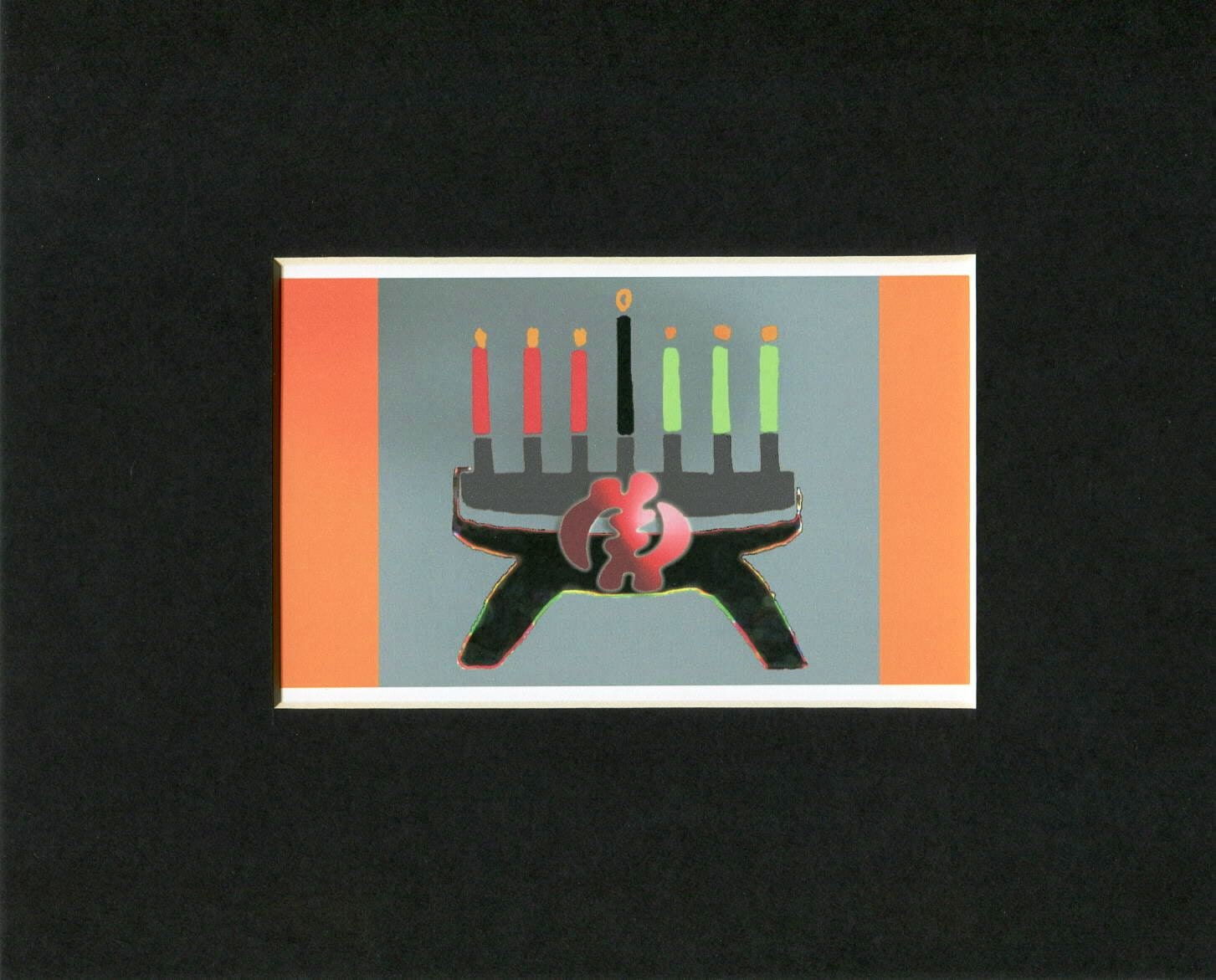 Kwanzaa Archival Museum Quality Print with 8 x 10 inch Bevel Cut Mat