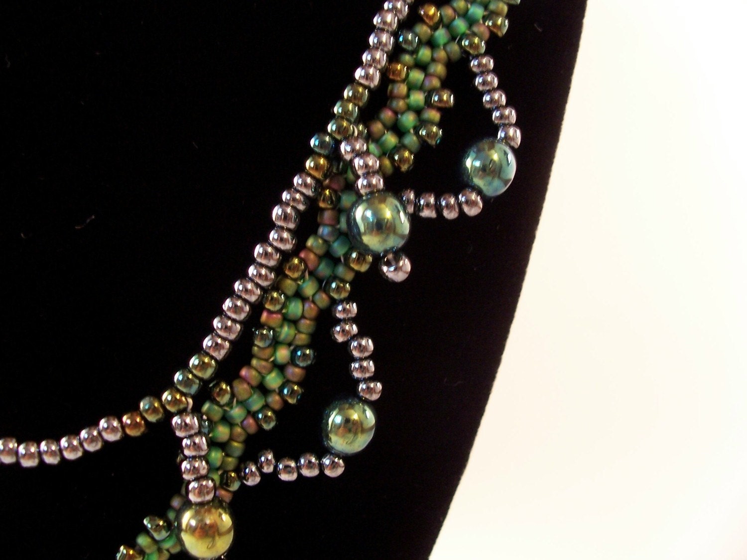 Tassels & Drapes Necklace Pattern, Beading Tutorial in PDF
